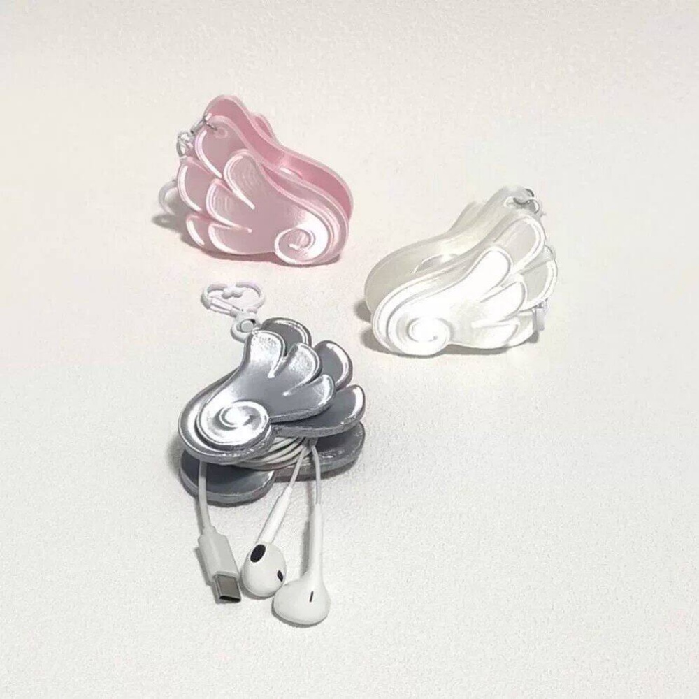 3D Printed Angel Wing Cable Wi - Cable Winder Keychain ulasan dan harga