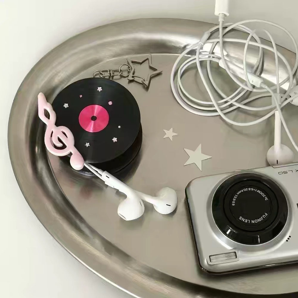 Kawaii Record Cable Organizer  - Cable Winder Keychain ulasan dan harga