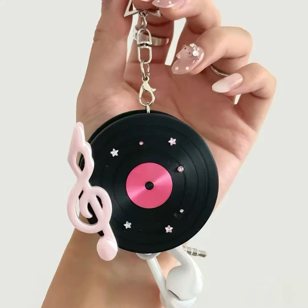Kawaii Record Cable Organizer  - Cable Winder Keychain ulasan dan harga