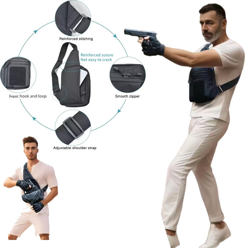 Tactical Pistol Gun Bag Concea - Edc Concealed Carry Sling Bag ulasan dan harga