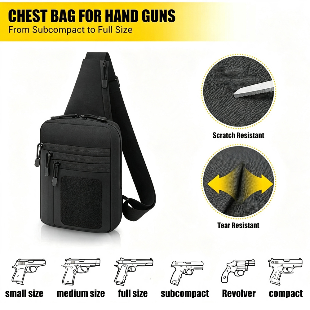 Concealed Carry Chest Gun Bag  - Edc Concealed Carry Sling Bag ulasan dan harga