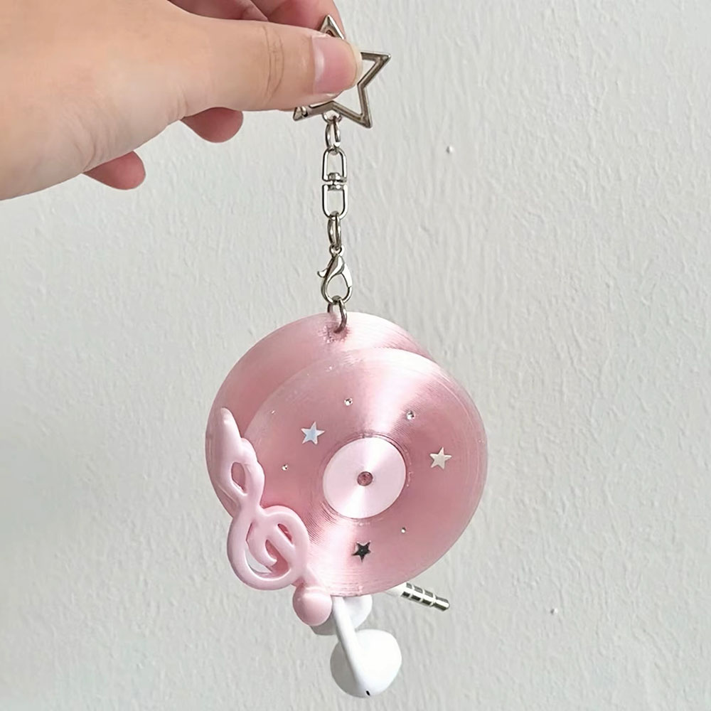 Kawaii Vinyl Record Cable Wind - Cable Winder Keychain ulasan dan harga