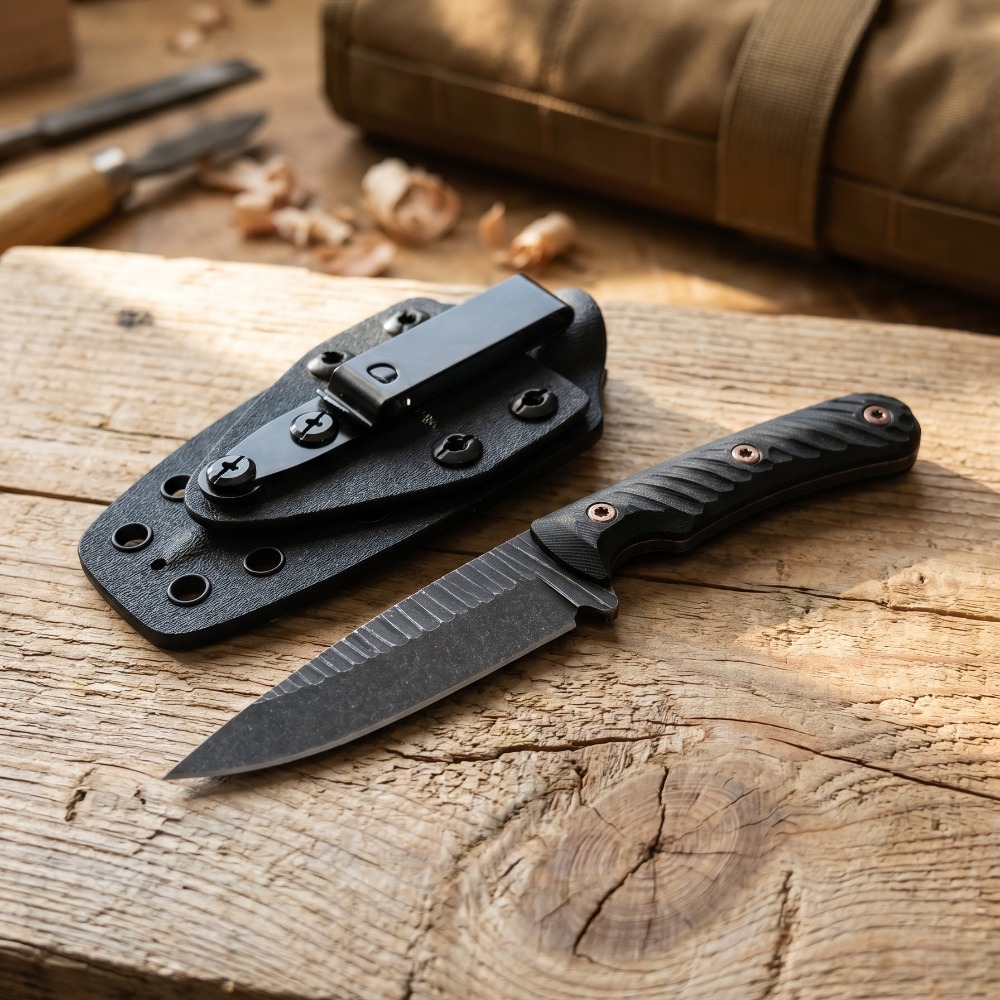 Full Tang Bushcraft Knife D2 B - Edc Concealed Carry Knife ulasan dan harga