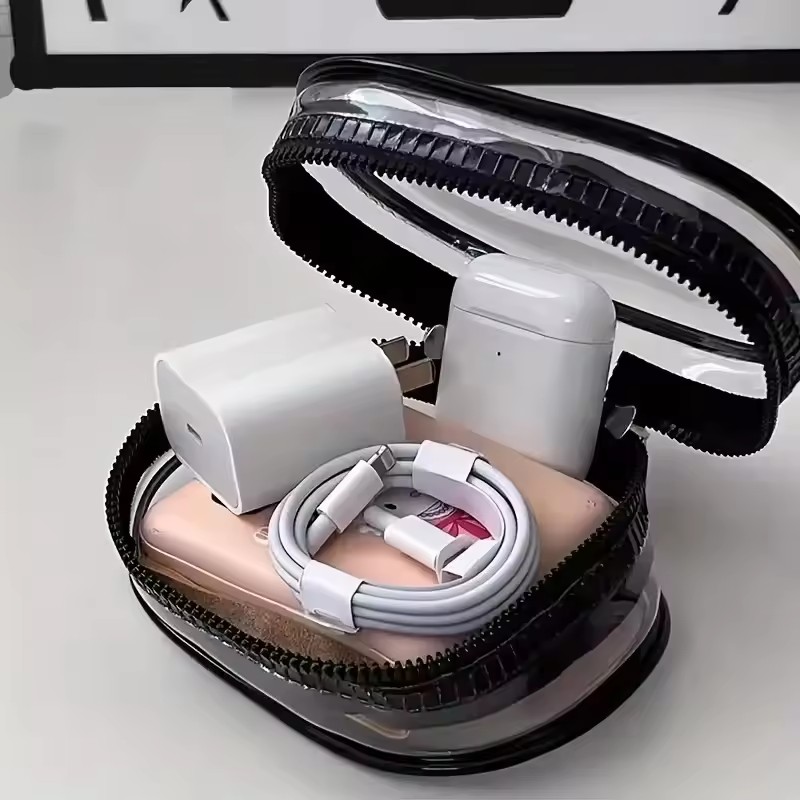 Portable Mini Clear Zipper Sto - Cable Winder Keychain ulasan dan harga