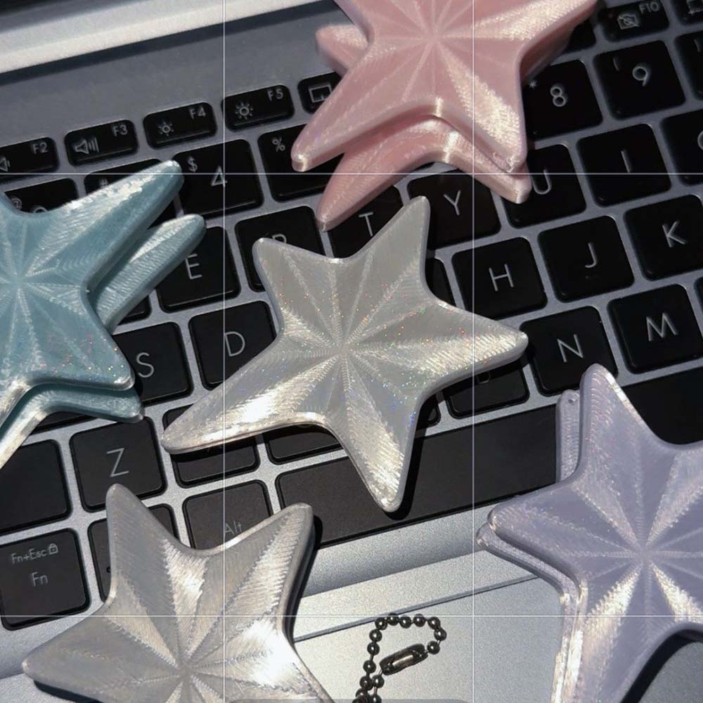 Y2K Style 3D Star Cable Holder - Cable Winder Keychain ulasan dan harga