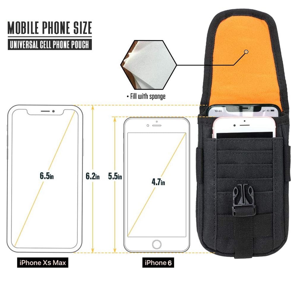 Tactical Phone Pouch Molle,Sma - Edc Carry Items ulasan dan harga