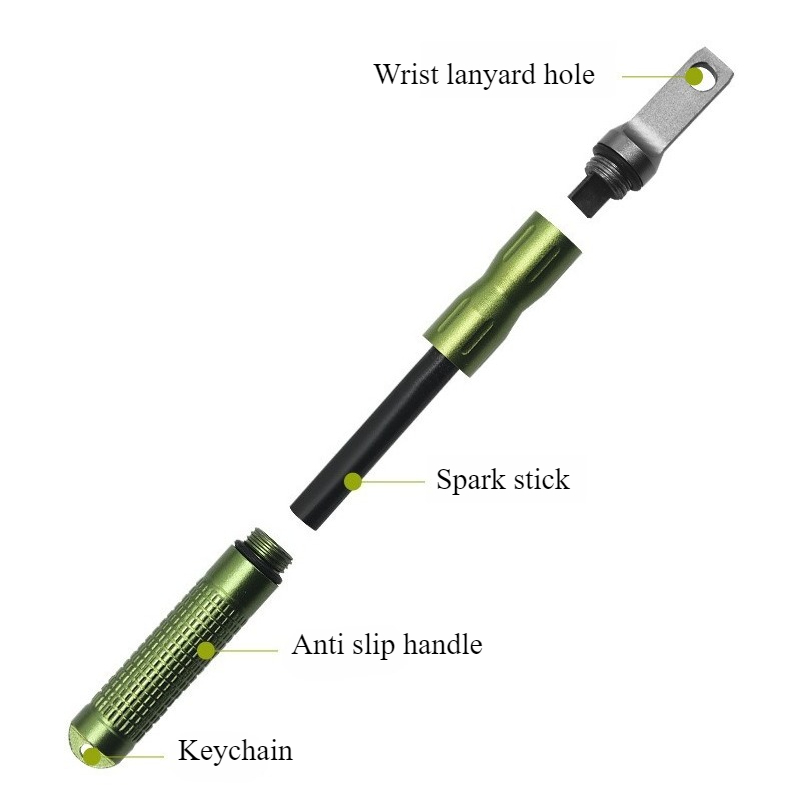Portable Waterproof Flint Emer - Ferro Rod Striker ulasan dan harga