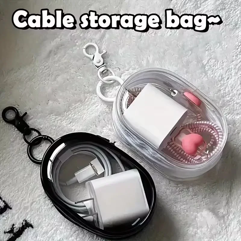Portable Mini Clear Zipper Sto - Cable Winder Keychain ulasan dan harga