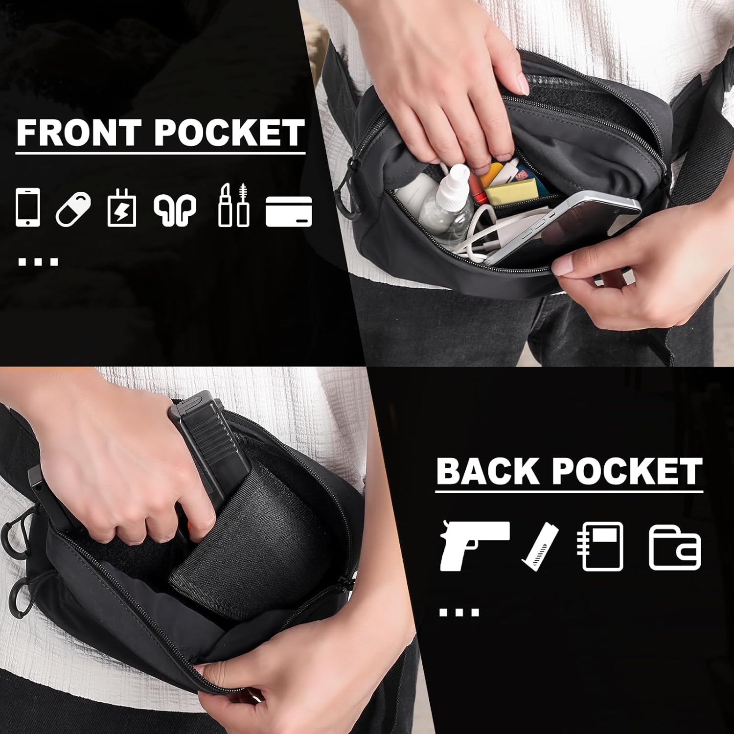 Tactical Fanny Pack with Holst - Edc Pistol Carry Bag ulasan dan harga
