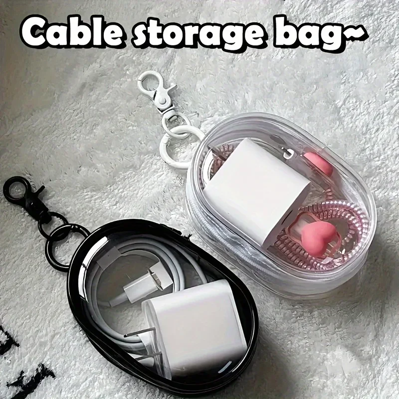 Portable Mini Clear Zipper Sto - Cable Winder Keychain ulasan dan harga